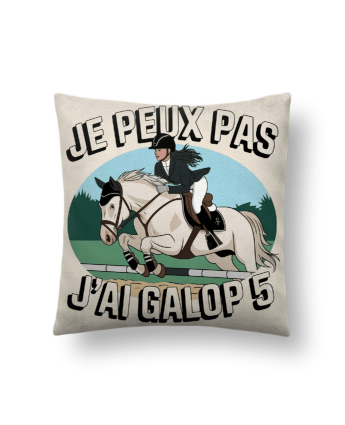 Coussin suédine je peux pas j'ai galop 5 par bwilfy