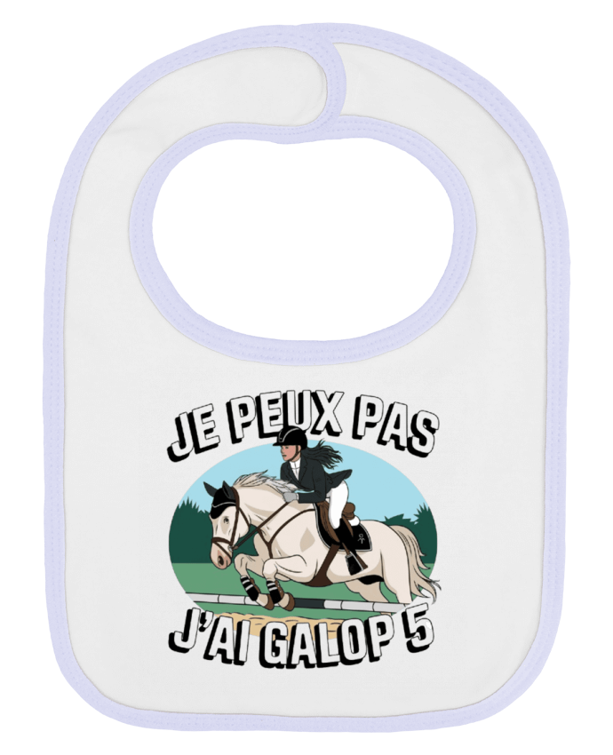 Bavoir bébé uni je peux pas j'ai galop 5 par bwilfy