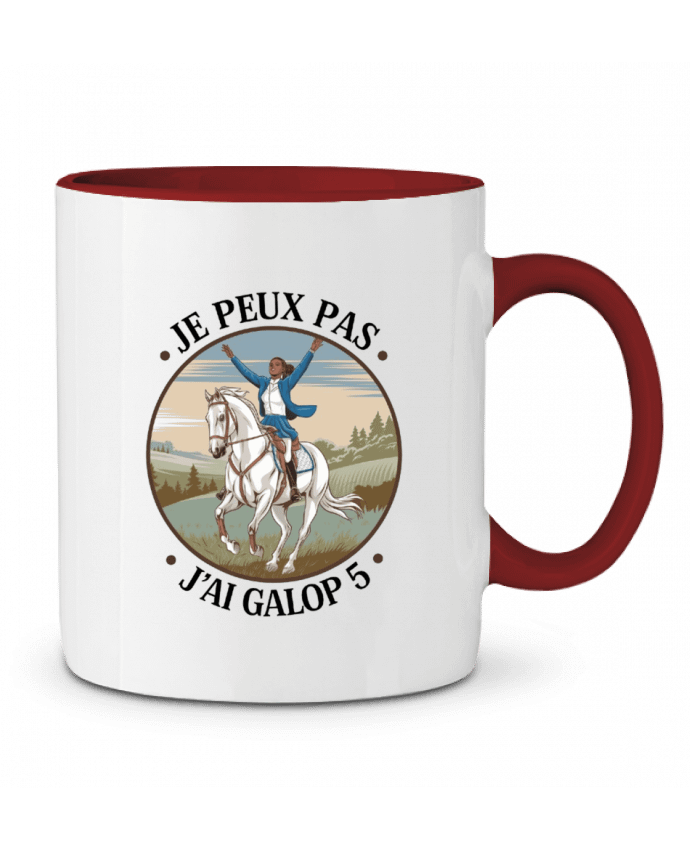 Mug bicolore je peux pas j'ai galop5 bwilfy