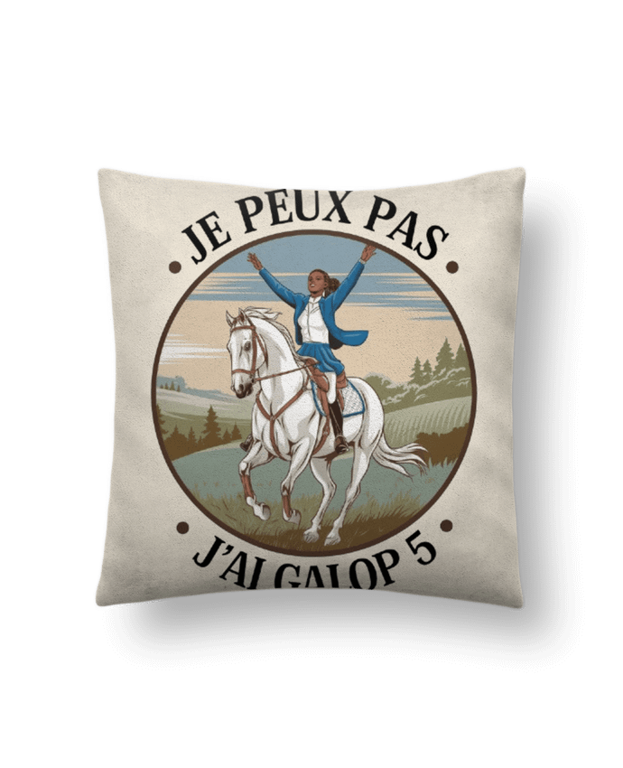 Coussin suédine je peux pas j'ai galop5 par bwilfy