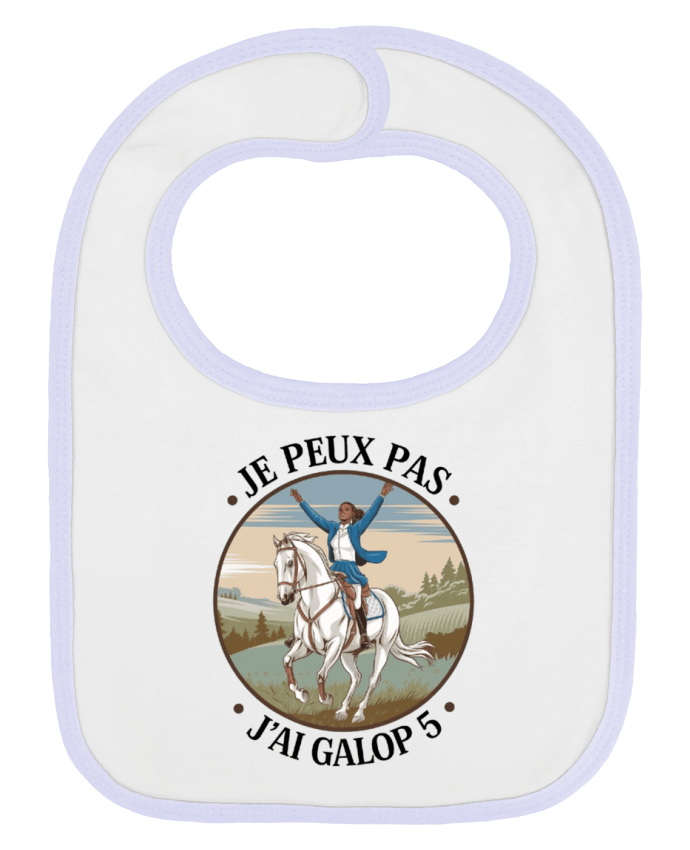 Bavoir bébé uni je peux pas j'ai galop5 par bwilfy