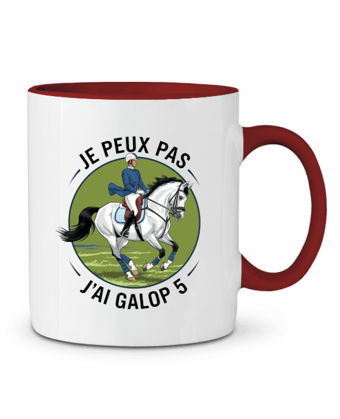 Mug bicolore je peux pas j'ai galop 5 bwilfy