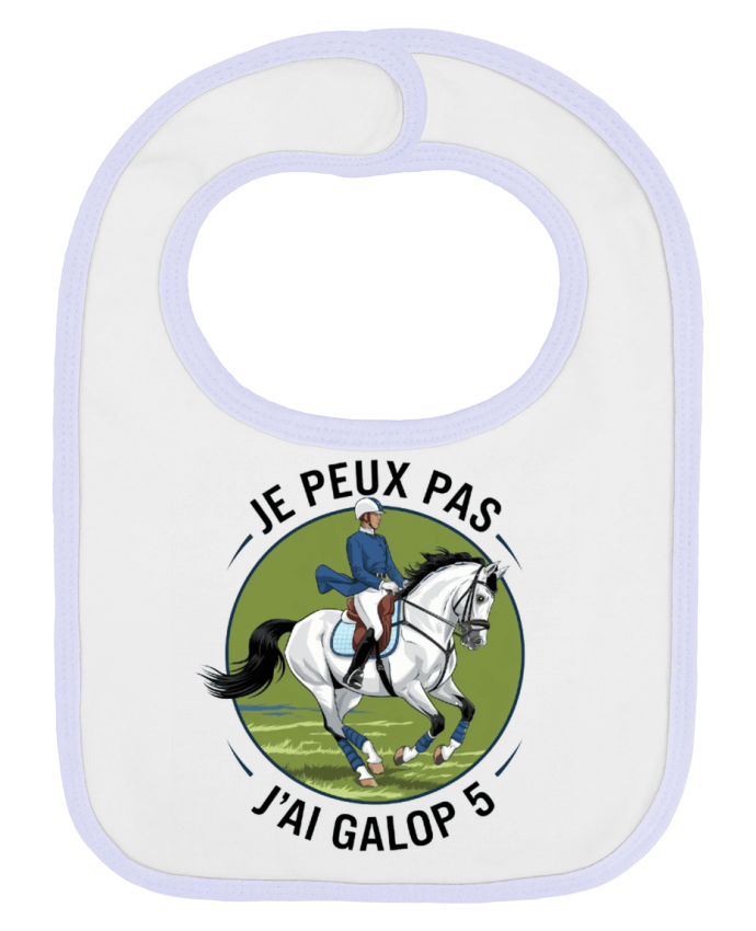 Bavoir bébé uni je peux pas j'ai galop 5 par bwilfy