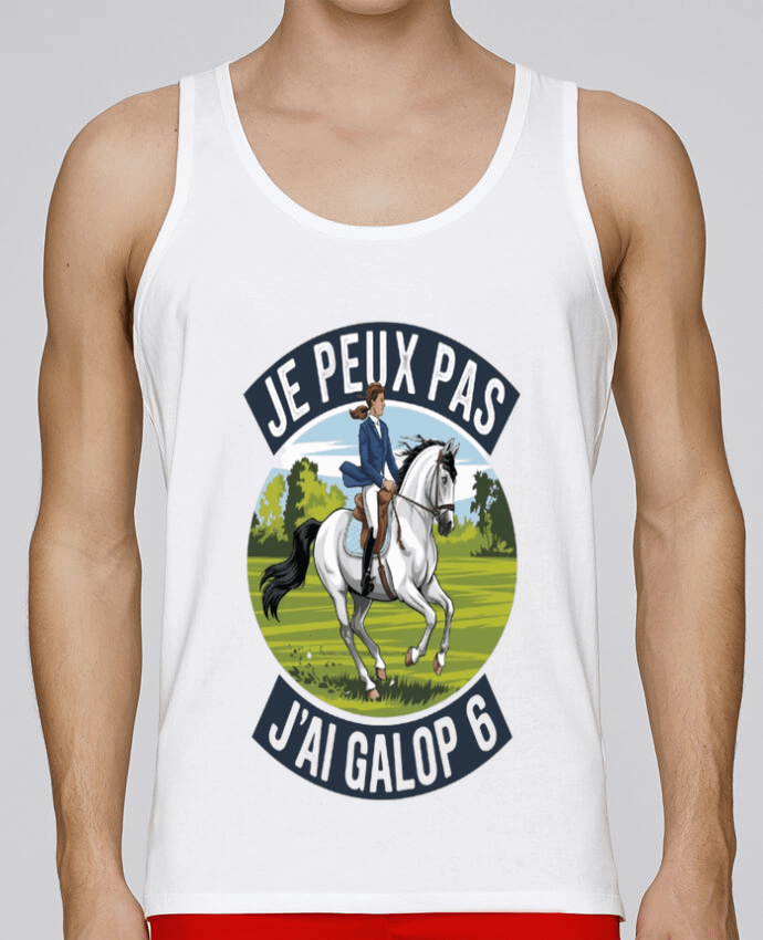 Débardeur homme je peux pas j'ai galop6 par bwilfy 100% coton bio