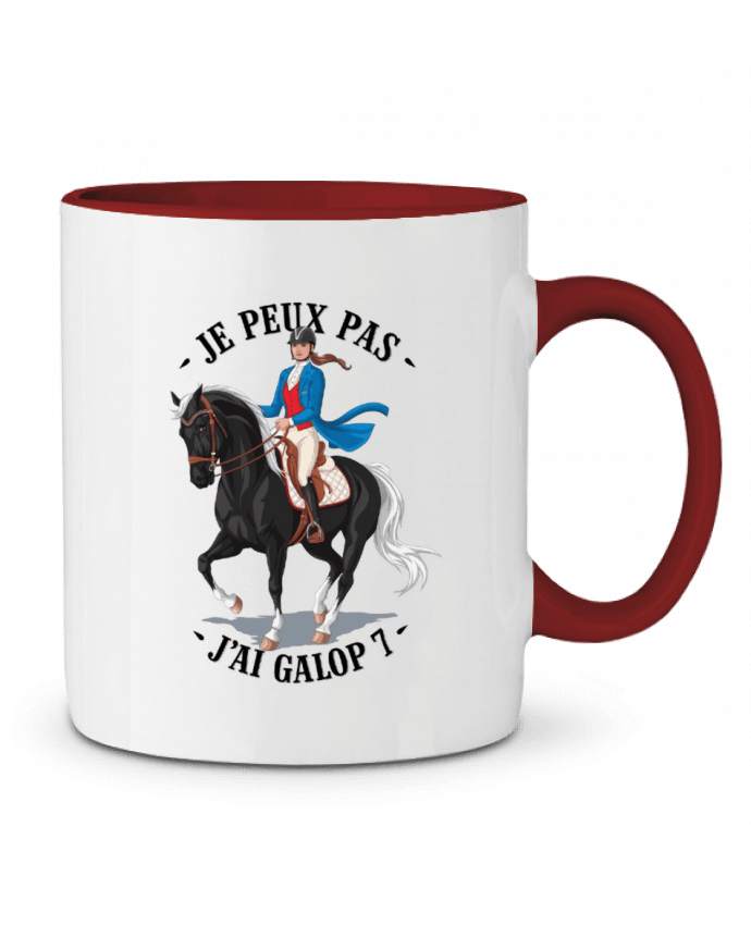 Mug bicolore je peux pas j'ai galop 7 bwilfy