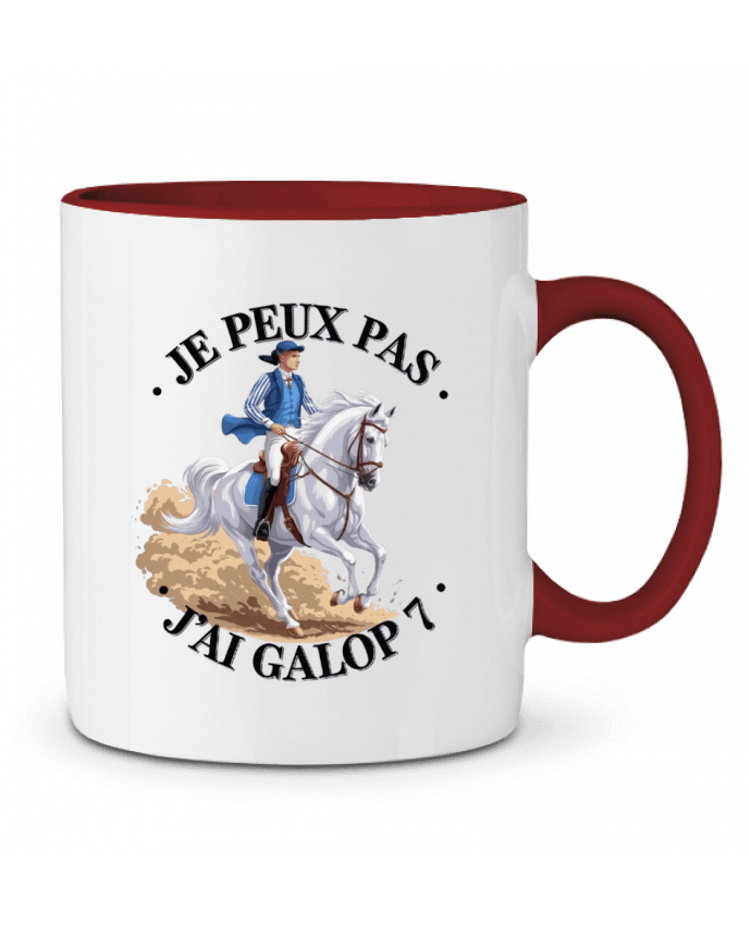 Mug bicolore je peux pas j'ai galop7 bwilfy