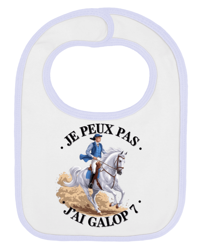 Bavoir bébé uni je peux pas j'ai galop7 par bwilfy