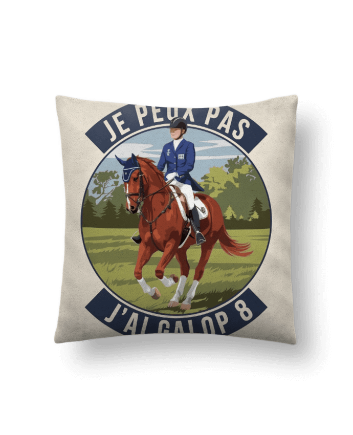 Coussin suédine je peux pas j'ai galop 8 par bwilfy