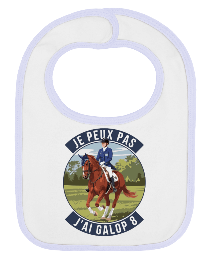 Bavoir bébé uni je peux pas j'ai galop 8 par bwilfy