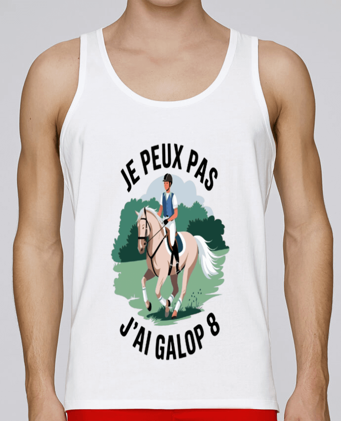 Débardeur homme je peux pas j'ai galop8 par bwilfy 100% coton bio