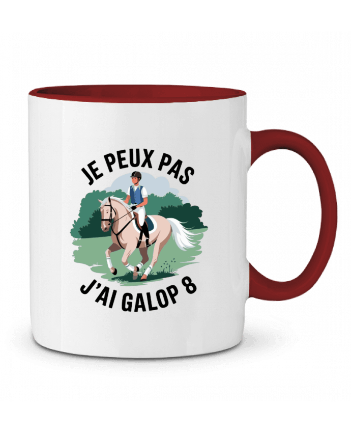 Mug bicolore je peux pas j'ai galop8 bwilfy