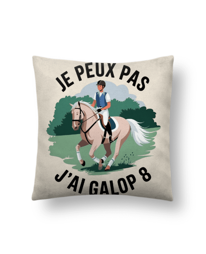 Coussin suédine je peux pas j'ai galop8 par bwilfy