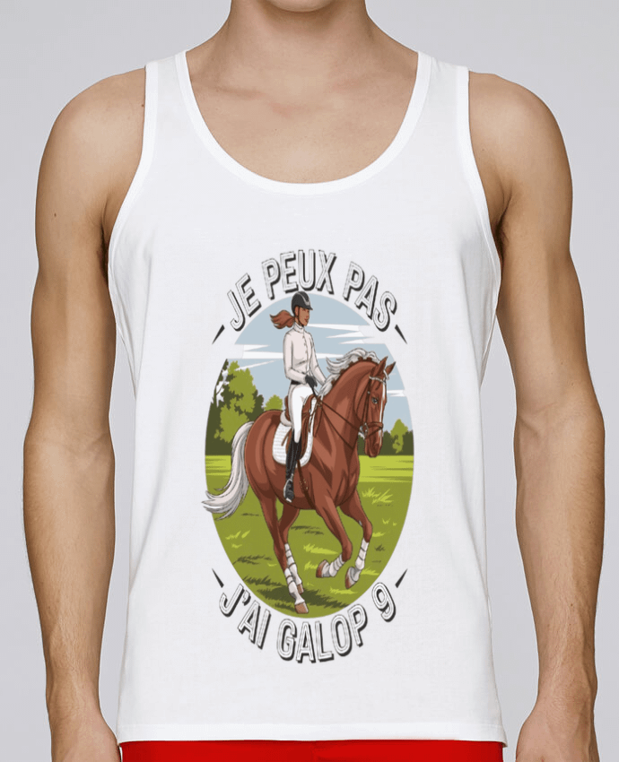 Débardeur homme je peux pas j'ai galop9 par bwilfy 100% coton bio