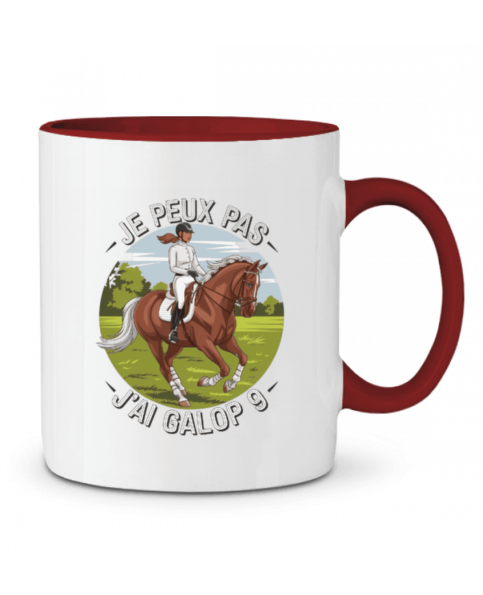 Mug bicolore je peux pas j'ai galop9 bwilfy