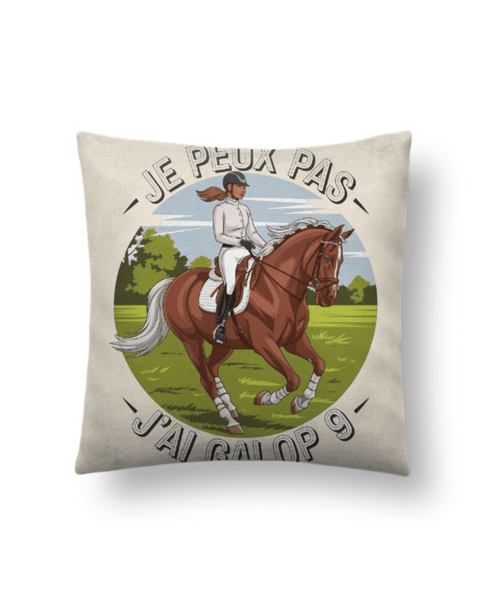 Coussin suédine je peux pas j'ai galop9 par bwilfy