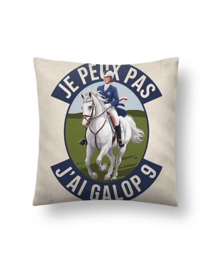 Coussin suédine je peux pas j'ai galop 9 par bwilfy