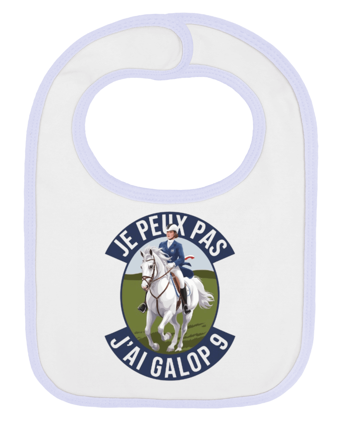 Bavoir bébé uni je peux pas j'ai galop 9 par bwilfy