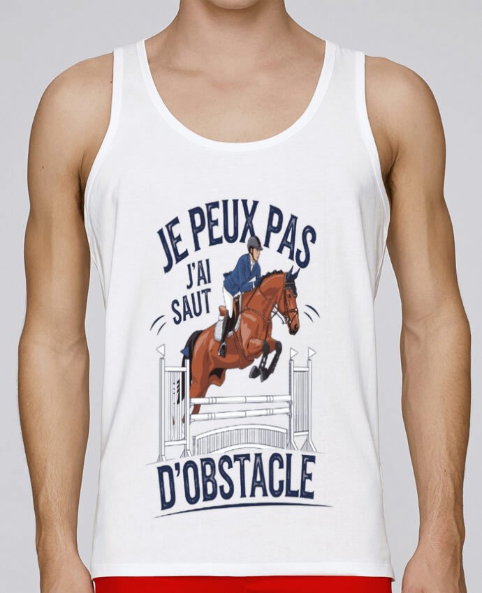 Débardeur homme je peux pas j'ai saut d'obstacle par bwilfy 100% coton bio