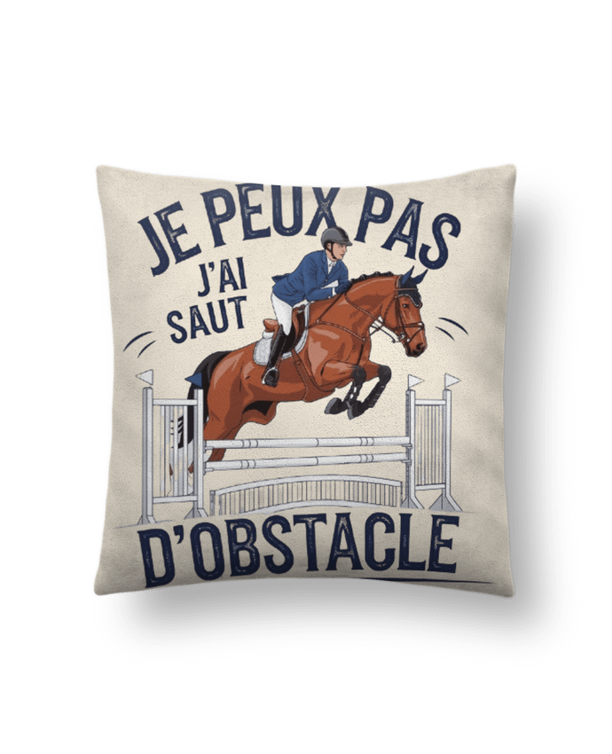 Coussin suédine je peux pas j'ai saut d'obstacle par bwilfy