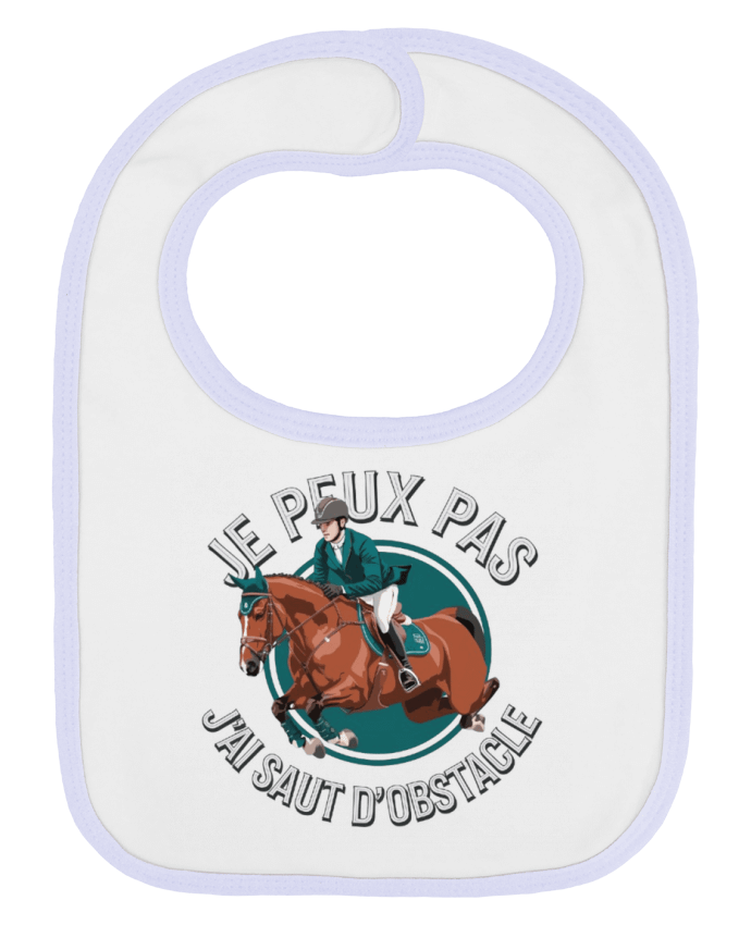 Bavoir bébé uni je peux pas j'ai saut d'obstacle par bwilfy