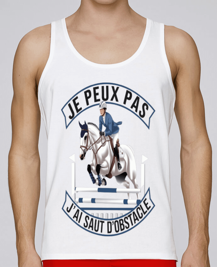 Débardeur homme je peux pas j'ai saut d'obstacle par bwilfy 100% coton bio