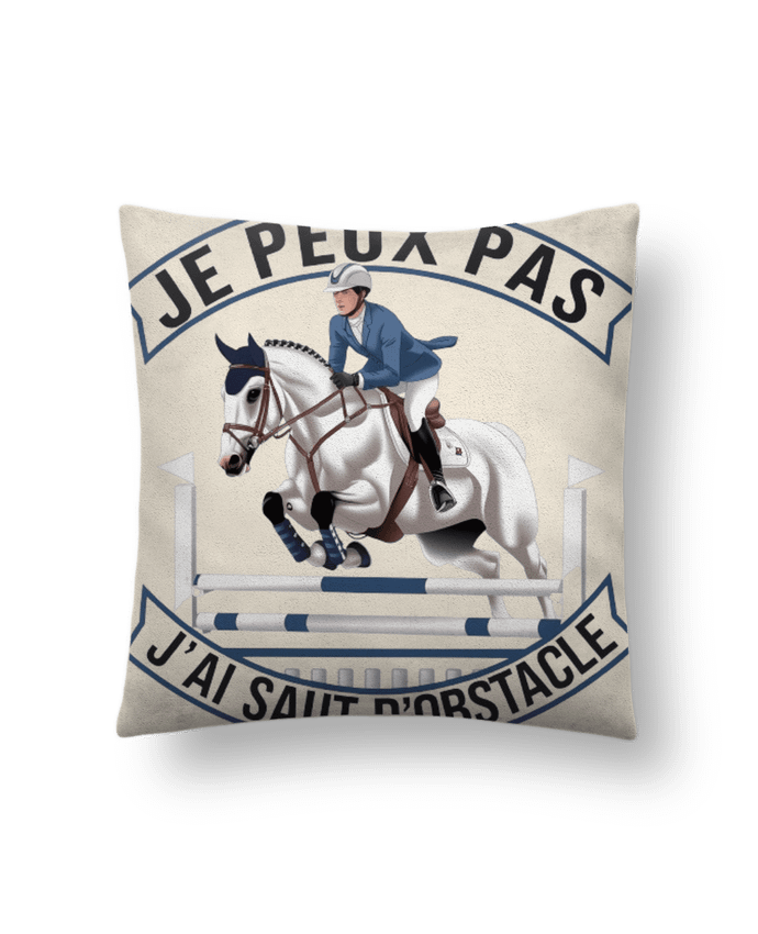 Coussin suédine je peux pas j'ai saut d'obstacle par bwilfy