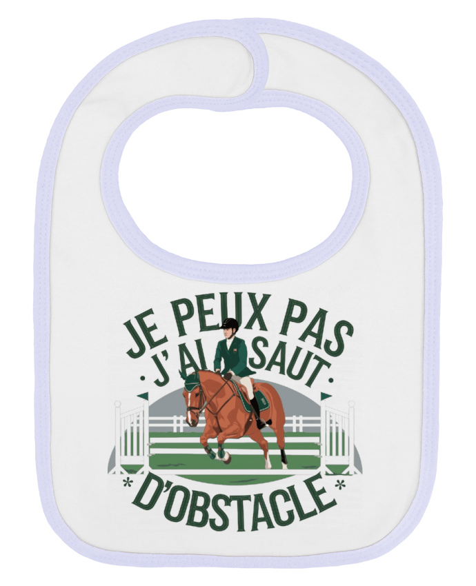 Bavoir bébé uni je peux pas j'ai saut d'obstacle par bwilfy