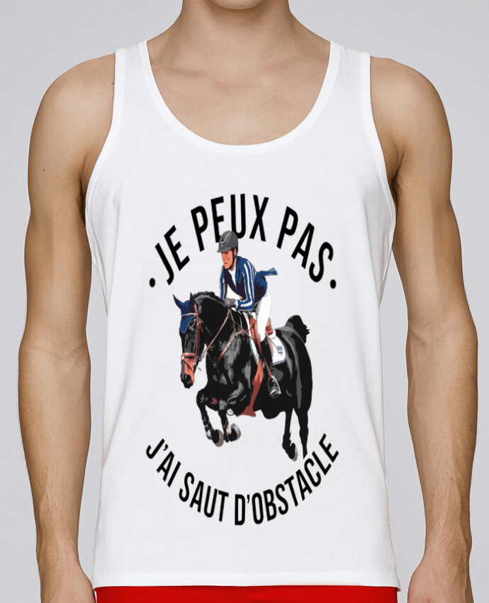 Débardeur homme je peux pas j'ai saut d'obstacle par bwilfy 100% coton bio