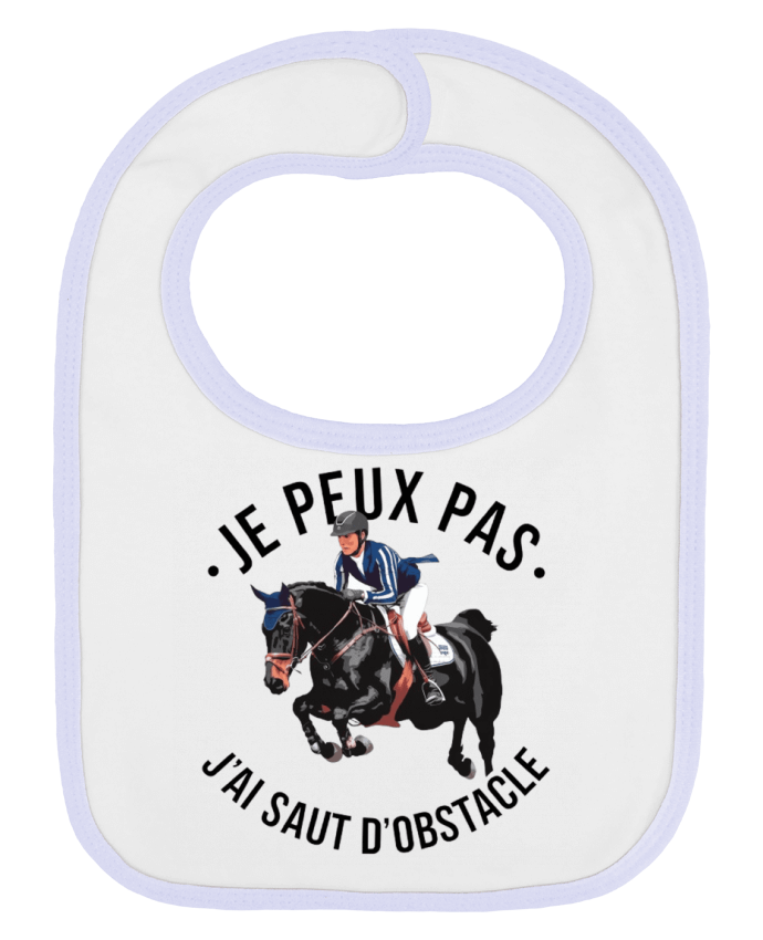 Bavoir bébé uni je peux pas j'ai saut d'obstacle par bwilfy
