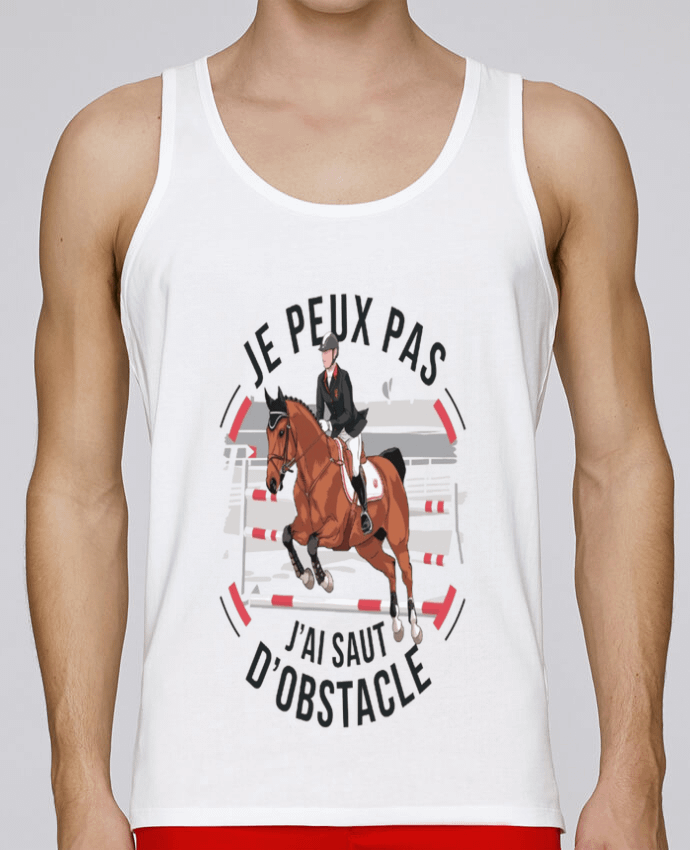 Débardeur homme je peux pas j'ai saut d'obstacle par bwilfy 100% coton bio