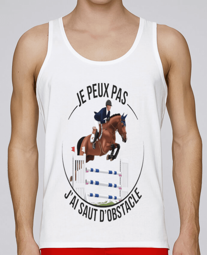Débardeur homme je peux pas j'ai saut d'obstacle par bwilfy 100% coton bio