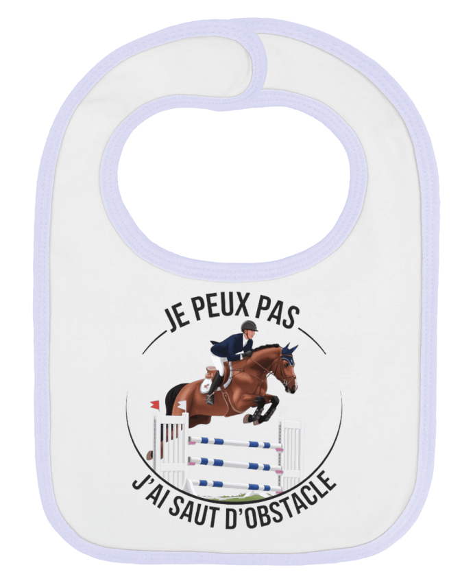 Bavoir bébé uni je peux pas j'ai saut d'obstacle par bwilfy