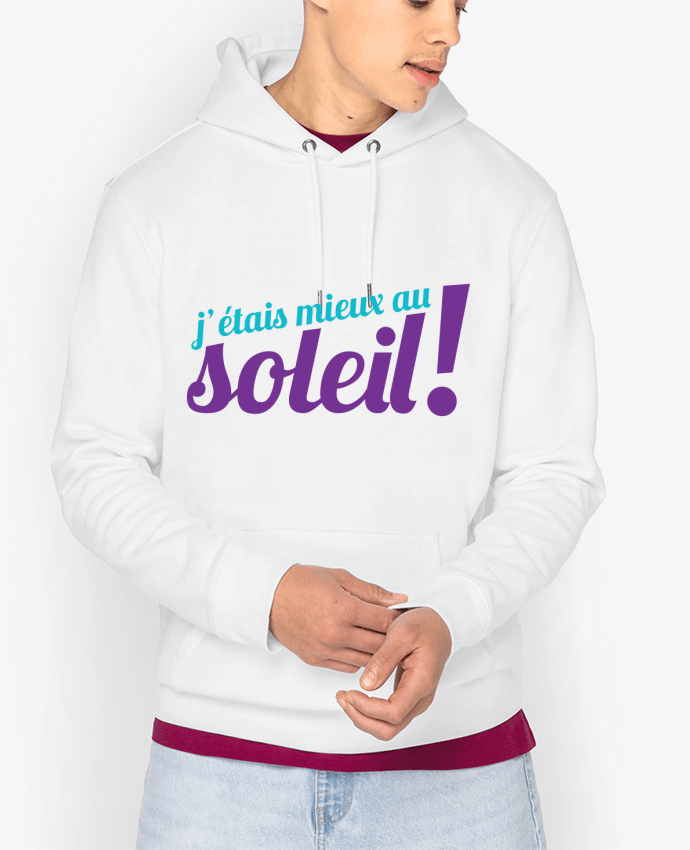 Hoodie J'étais mieux au soleil Par tunetoo