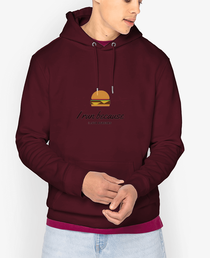 Hoodie I run because I love burgers Par Dream & Inspire