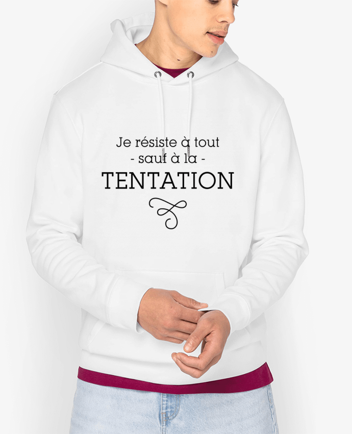 Hoodie Je résiste à tout sauf à la tentation Par tunetoo