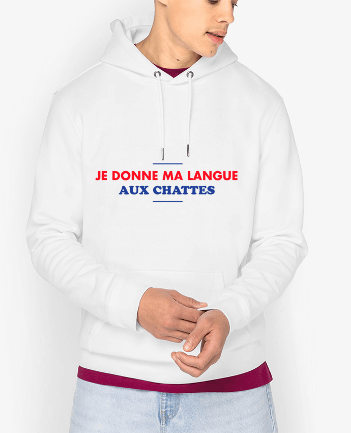 Hoodie Je donne ma langue aux chattes Par tunetoo