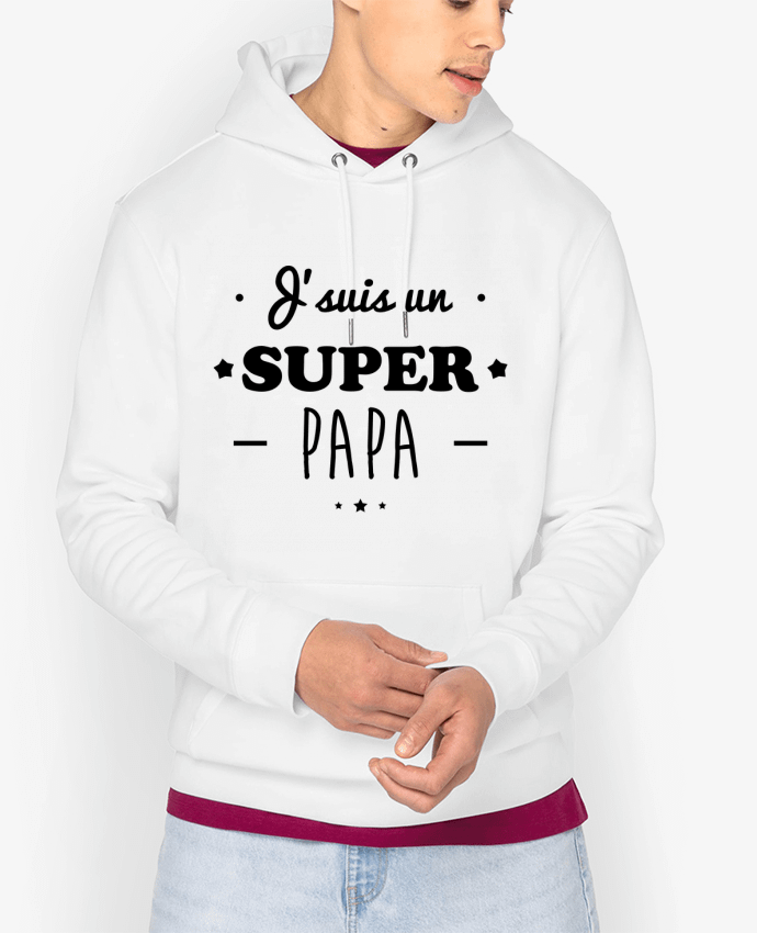 Hoodie Super papa,cadeau père,fête des pères Par Benichan