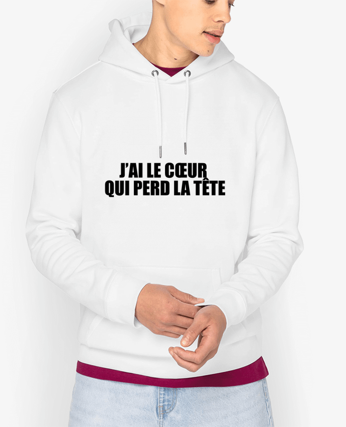 Hoodie J'ai le cœur qui perd la tête Par tunetoo