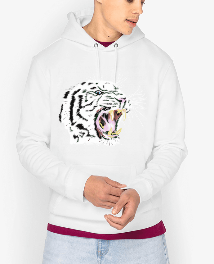 Hoodie Tigre blanc rugissant Par Cameleon