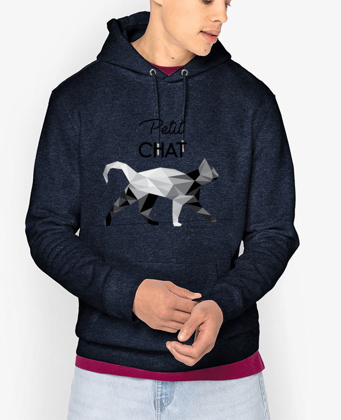 Hoodie Petit chat origami Par Mauvaise Graine