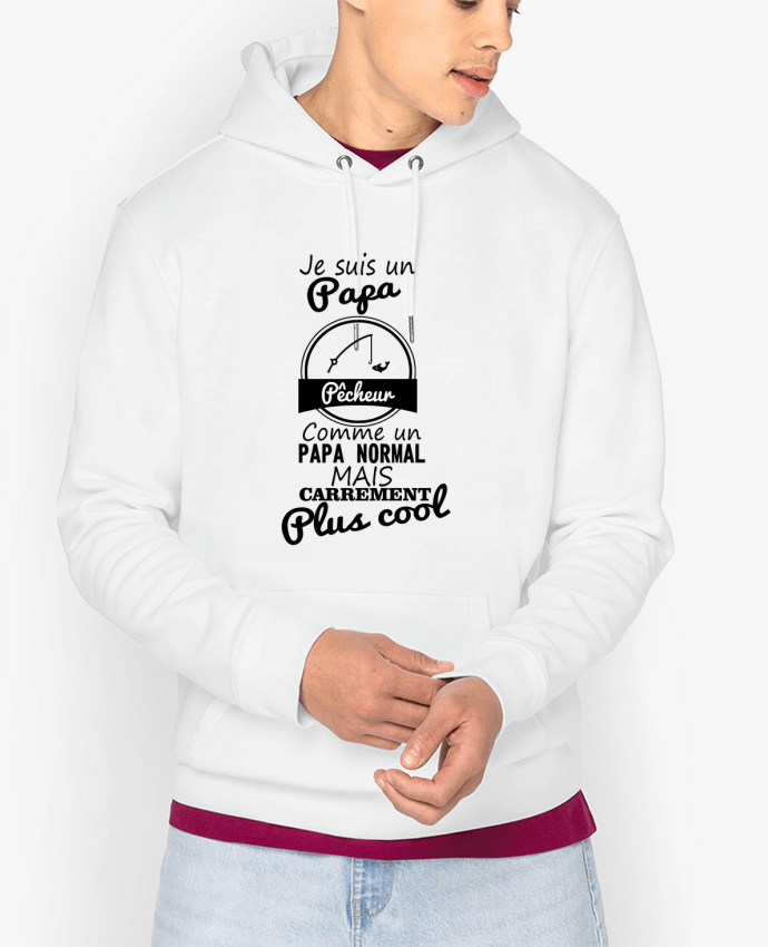 Hoodie Je suis un papa pêcheur comme un papa normal mais carrément plus cool Par Benichan