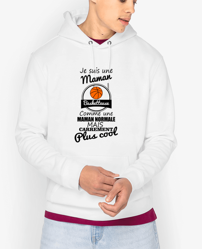 Hoodie Je suis une maman basketteuse comme une maman normale mais carrément plus cool Par Benichan