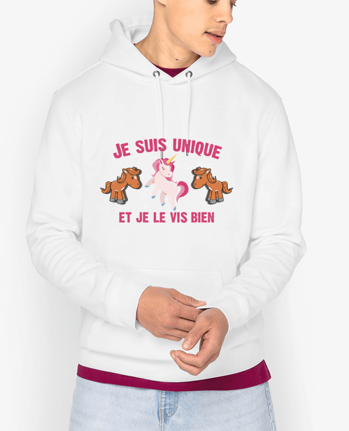 Hoodie Je suis unique et je le vis bien Par tunetoo