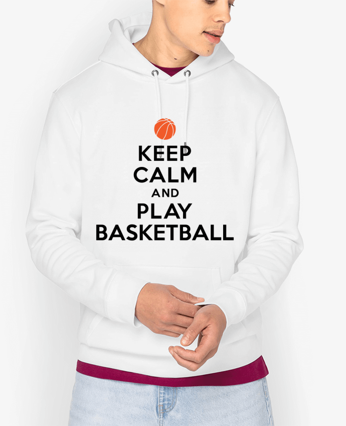 Hoodie Keep Calm And Play Basketball Par Freeyourshirt.com