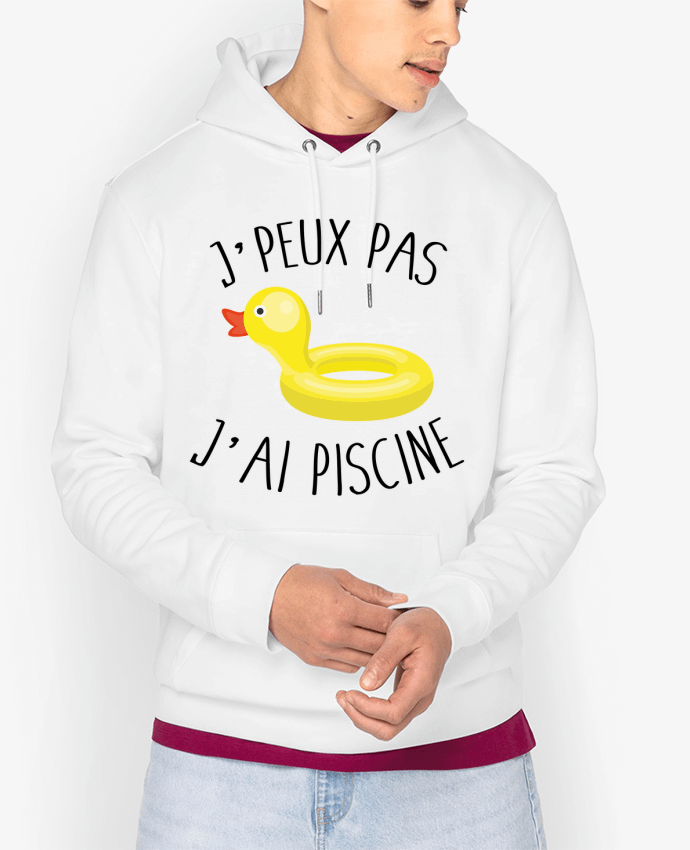 Hoodie Je peux pas j'ai piscine Par FRENCHUP-MAYO