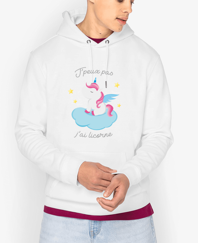 Hoodie Je peux pas j'ai licorne Par FRENCHUP-MAYO