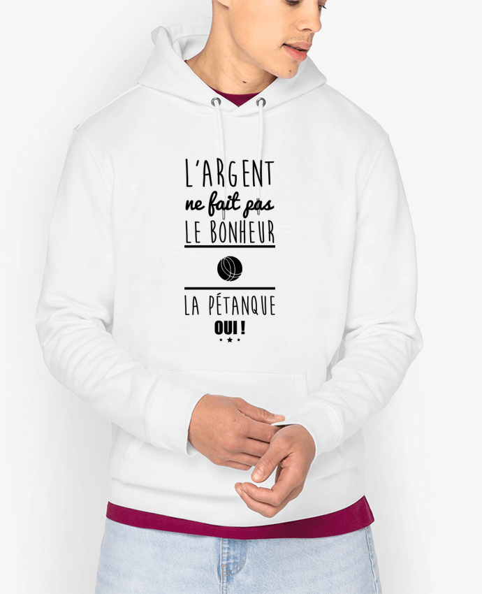 Hoodie L'argent ne fait pas le bonheur la pétanque oui ! Par Benichan