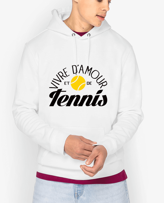 Hoodie Vivre d'Amour et de Tennis Par Freeyourshirt.com