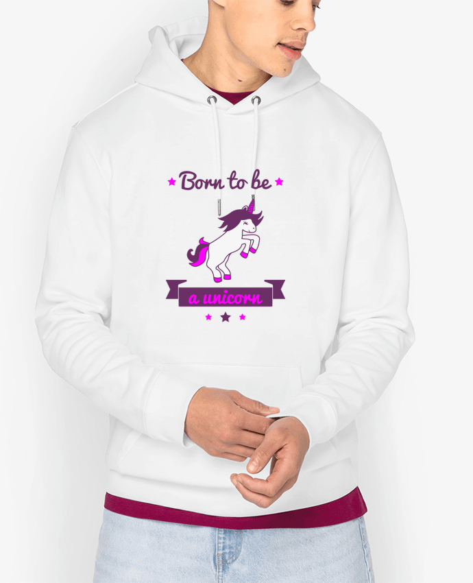 Hoodie Born to be a unicorn Par Benichan