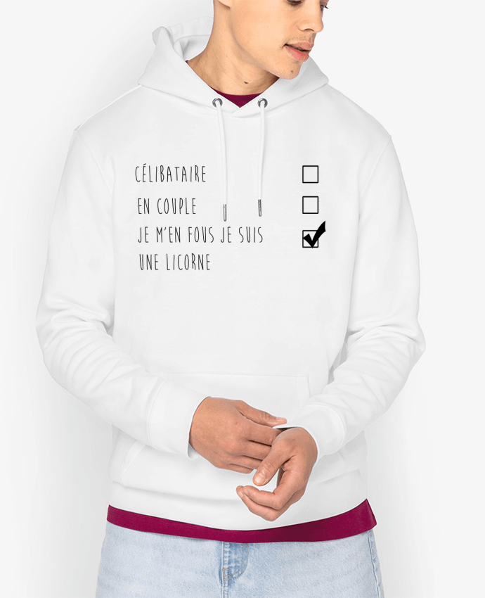 Hoodie je m'en fou je suis une licorne Par DesignMe